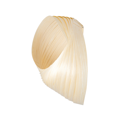 GloboStar® SALREL 02224 Boho Επιτοίχιο Φωτιστικό Απλίκα Μονόφωτο 1 x E27 IP20 Μπεζ Ξύλο - Μ30 x Π22 x Υ38cm