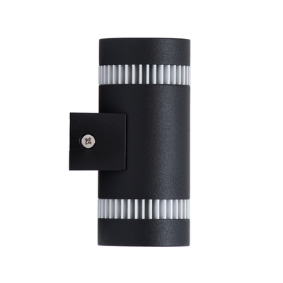 GloboStar® CANNONAL 60580 Φωτιστικό Τοίχου - Απλίκα Αρχιτεκτονικού Φωτισμού Εσωτερικού Χώρου Up & Down LED 20W 2300lm 30° AC 220-240V IP20 Μ12 x Π6.5 x Υ11cm - Θερμό Λευκό 2700K - Μαύρο με Λευκό - Bridgelux Chip - 3 Χρόνια Εγγύηση