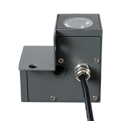 GLOBOSTAR® WALLLIGHT-DONA 90732 Αρχιτεκτονικό Γωνιακό Φωτιστικό LED 10W 950lm 10° DC 24V Αδιάβροχο IP65 Φυσικό Λευκό 4500K Dimmable - Γκρι Ανθρακί - Μ8 x Π8 x Υ6cm - 3 Χρόνια Εγγύηση