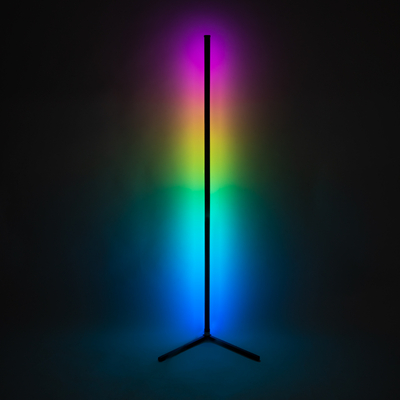 GLOBOSTAR® DIGICOLUMN 90763 Μοντέρνο Επιδαπέδιο Γραμμικό Ψηφιακό Φωτιστικό Digital Pixel Symphony Bar με RF Ασύρματο Χειριστήριο LED 16W 1280lm 180° DC 5V με USB 2.0 IP20 Πολύχρωμο RGB Dimmable - Μαύρο - Φ3 x Υ165cm - 2 Χρόνια Εγγύηση