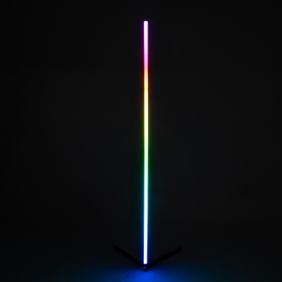GLOBOSTAR® DIGICOLUMN 90763 Μοντέρνο Επιδαπέδιο Γραμμικό Ψηφιακό Φωτιστικό Digital Pixel Symphony Bar με RF Ασύρματο Χειριστήριο LED 16W 1280lm 180° DC 5V με USB 2.0 IP20 Πολύχρωμο RGB Dimmable - Μαύρο - Φ3 x Υ165cm - 2 Χρόνια Εγγύηση
