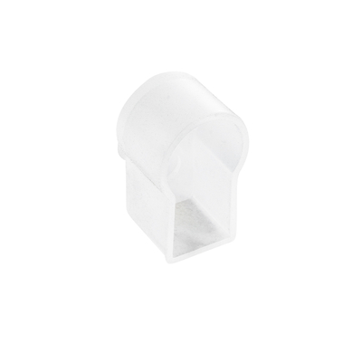 GloboStar® CON-NEONIO 90776 Τάπα Σιλικόνης Σύνδεσης & Τερματική για την NEONIO Digital Neon Flex LED 14.4W/m 12VDC με Π1 x Υ2.3cm - Διάφανη - Μ2.3 x Π1.5 x Υ2.5cm