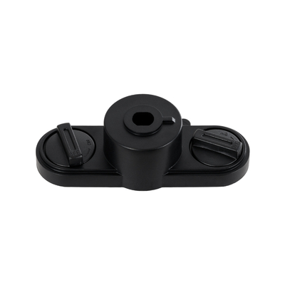 GloboStar® 2L-EUROTRACK 60911 Αντάπτορας Κρέμασης Φωτιστικού - Μονοφασικός 2 Καλωδίων για όλες τις Ράγες EUROTRACK AC 220-240V IP20 Μ10 x Π4 x Υ3.2cm - EUROTRACK® System 1L+1N - Θερμοπλαστικό - Μαύρο - 5 Χρόνια Εγγύηση