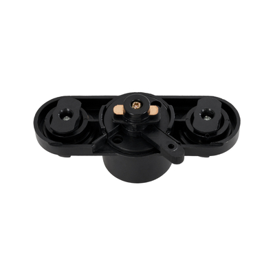 GloboStar® 2L-EUROTRACK 60911 Αντάπτορας Κρέμασης Φωτιστικού - Μονοφασικός 2 Καλωδίων για όλες τις Ράγες EUROTRACK AC 220-240V IP20 Μ10 x Π4 x Υ3.2cm - EUROTRACK® System 1L+1N - Θερμοπλαστικό - Μαύρο - 5 Χρόνια Εγγύηση