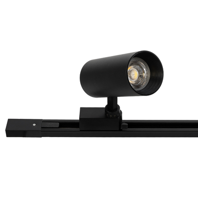 GloboStar® 2L-EUROTRACK 60984-3M Μονοφασική Ράγα 2 Καλωδίων για Σποτ Ράγας LED AC 220-240V IP20 Μ300 x Π3.4 x Υ2cm - EUROTRACK® System 1L+1N - Αλουμίνιο - Μαύρο - 3 Μέτρα - 5 Χρόνια Εγγύηση