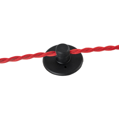 GloboStar® DIY 77560 Επιτοίχιο Εξάρτημα Στήριξης Καλωδίου Φωτιστικού - Φ4.5 x Υ2cm - Μαύρο - Σιλικόνης - 5 Χρόνια Εγγύηση