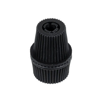 GloboStar® DIY 77564 Επιτοίχιος Στυπιοθλίπτης - Στήριγμα Καλωδίου Φωτιστικού - Φ1.6 x Υ2.3cm - Μαύρο - Πλαστικό - 5 Χρόνια Εγγύηση