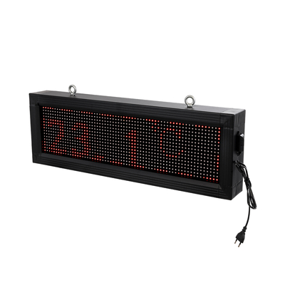 GloboStar® DISPLAY 90266 LED Scrolling Display 64x16cm - Κυλιόμενη Ψηφιακή Πινακίδα / Επιγραφή Μονής Όψης P10 LED SMD AC 220-240V - Λειτουργία μέσω Wi-Fi με Εφαρμογή APP - Αισθήτηρας Θερμοκρασίας και Υγρασίας - Αδιάβροχο IP65 - Μ72 x Π9 x Υ24cm - Κόκκινο - 1 Χρόνο Εγγύηση
