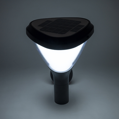 GloboStar® NATURE 90526 Αυτόνομο Ηλιακό Φωτιστικό Κήπου - Απλίκα Αρχιτεκτονικού Φωτισμού Εξωτερικού Χώρου LED 10W 330lm 120° με Ενσωματωμένο Φωτοβολταϊκό Panel 6V 2W & Επαναφορτιζόμενη Μπαταρία Li-ion 3.2V 1800mAh με Αισθητήρα Ημέρας-Νύχτας - Αδιάβροχο IP65 - Σώμα Αλουμινίου & ABS - Μ26 x Π29 x Υ36cm - Ψυχρό Λευκό 6000K - Μαύρο - 2 Χρόνια Εγγύηση