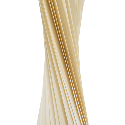 GloboStar® PRAIA 02225 Μοντέρνο Επιδαπέδιο Φωτιστικό Δίφωτο 2 x E27 IP20 Μπεζ Ξύλο - Μ25 x Π25 x Υ145cm