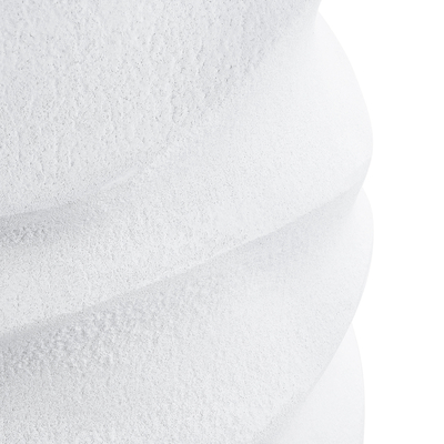 GloboStar® Artificial Garden PORTOFINO 20730 Επιδαπέδιο Πολυεστερικό Τσιμεντένιο Κασπώ Γλάστρα - Flower Pot Λευκό Φ50 x Υ80cm