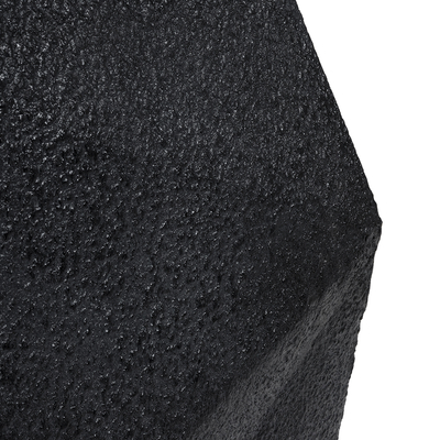 GloboStar® Artificial Garden CAMDEN 20789 Επιδαπέδιο Πολυεστερικό Τσιμεντένιο Κασπώ Γλάστρα - Flower Pot Μαύρο Μ49 x Π49 x Υ44cm