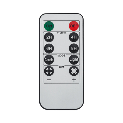 GloboStar® FIREFLAME 79543 Διακοσμητικό Realistic Κερί Παραφίνης με LED Εφέ Κινούμενης Φλόγας - Μπαταρίας & Ασύρματο Χειριστήριο IR Θερμό Λευκό 2700K Dimmable - Φ10 x Υ20cm