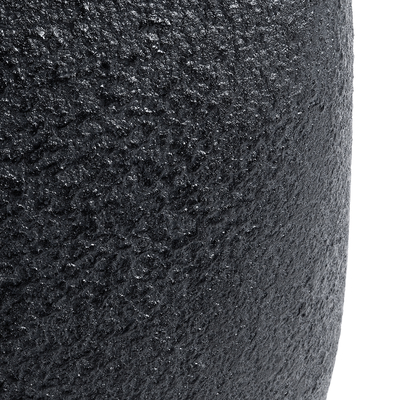 GloboStar® Artificial Garden CHLOE 20708 Επιδαπέδιο Πολυεστερικό Τσιμεντένιο Κασπώ Γλάστρα - Flower Pot Μαύρο Μ60 x Π55 x Υ43cm