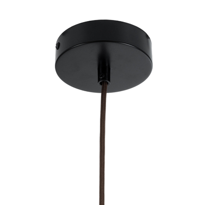 GloboStar® BEADS 00692 Vintage Κρεμαστό Φωτιστικό Ανάρτηση Μονόφωτο 1 x E27 IP20 Καφέ Ξύλο - Μ5 x Π5 x Y33cm