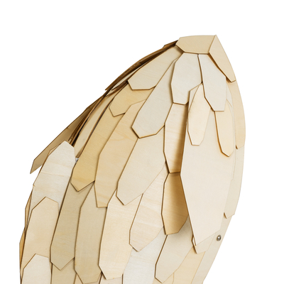 GloboStar® GOURAMI 02359 Boho Επιτοίχιο Φωτιστικό Απλίκα Μονόφωτο 1 x E27 IP20 Μπεζ Ξύλο - Μ98 x Π33 x Υ22.5cm