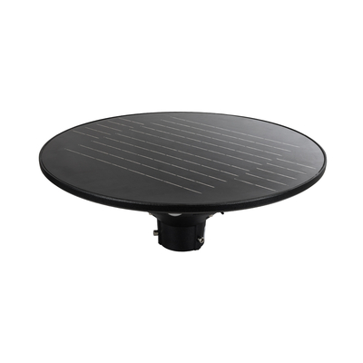 GloboStar® PARK 90501 Αυτόνομο Αδιάβροχο IP67 Ηλιακό Φωτοβολταϊκό Φωτιστικό Στύλου / Κολώνας Πλατείας LED 25W με Ανιχνευτή Κίνησης, Αισθητήρα Νυχτός και Ασύρματο Χειριστήριο Θερμό Λευκό 2700K Φ50 x Υ20cm