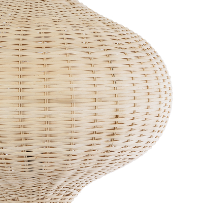 GloboStar® ALADDIN 02052 Boho Επιδαπέδιο Φωτιστικό Μονόφωτο 1 x E27 IP20 Μπεζ Ξύλο - Μ60 x Π60 x Υ180cm