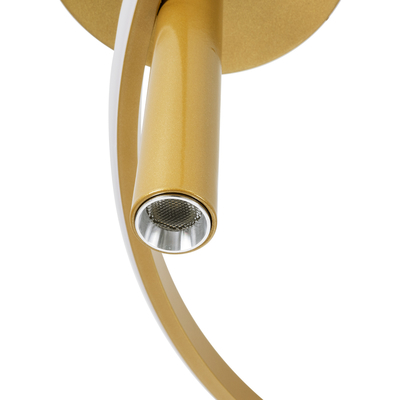 GloboStar® VERONA 61225 Φωτιστικό Οροφής Δαχτυλίδι-Κύκλος LED CCT 36W 4032lm 360° AC 220-240V - Εναλλαγή Φωτισμού μέσω Διακόπτη On/Off All In One Ψυχρό 6000k+Φυσικό 4500k+Θερμό 2700K Φ60 x Υ23cm - Χρυσό Βούρτσας - 3 Χρόνια Εγγύηση