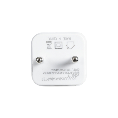 GloboStar® 79701 Φορτιστής Πρίζας Charger 1x Type-A USB Port 1.0 & 1x Type-A USB Port 2.1 For IPad DC 5V 3.1A Max 15W