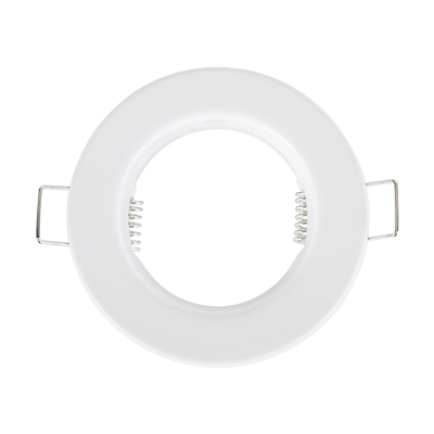 GloboStar® DELTA 77807 Χωνευτό Στρόγγυλο Σποτ Οροφής για Λάμπα MR16 με Βάση GU5.3 ή GU10 - IP20 - Μεταλλικό - Φ83 x Υ31mm - Λευκό - 5 Χρόνια Εγγύηση