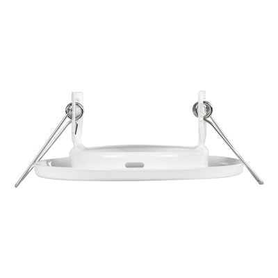 GloboStar® DELTA 77807 Χωνευτό Στρόγγυλο Σποτ Οροφής για Λάμπα MR16 με Βάση GU5.3 ή GU10 - IP20 - Μεταλλικό - Φ83 x Υ31mm - Λευκό - 5 Χρόνια Εγγύηση