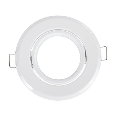 GloboStar® DELTA 77814 Χωνευτό Κινούμενο Στρόγγυλο Σποτ Οροφής για Λάμπα MR16 με Βάση GU5.3 ή GU10 - IP20 - Μεταλλικό - Φ92 x Υ28mm - Λευκό - 5 Χρόνια Εγγύηση