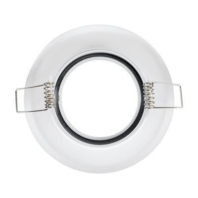 GloboStar® DELTA 77814 Χωνευτό Κινούμενο Στρόγγυλο Σποτ Οροφής για Λάμπα MR16 με Βάση GU5.3 ή GU10 - IP20 - Μεταλλικό - Φ92 x Υ28mm - Λευκό - 5 Χρόνια Εγγύηση