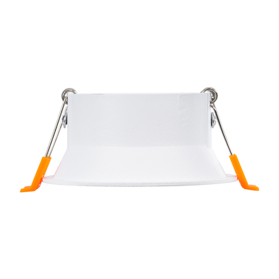 GloboStar® ALPHA 77830 Χωνευτό Κινούμενο Στρόγγυλο Σποτ Οροφής για Λάμπα MR16/GU10 - IP20 - Χυτό Αλουμίνιο - Φ9.4 x Υ4.2cm - Λευκό - 5 Χρόνια Εγγύηση