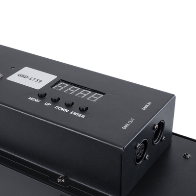 GloboStar® 51200 HALO HEXA Επαγγελματικό Φωτιστικό Ειδικών Εφέ DIGITAL MATRIX PIXEL & Blinder - 5 x 50W LED COB Chips Ultra Gold Warm White 2200K & 90 x 0.5W LED SMD5050 Chips RGB - AC 220V-240V DMX512 Display on Body - Μαύρο - Μ100 x Π13 x Υ10.5cm - 2 Χρόνια Εγγύση