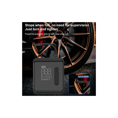 GloboStar® 81490 Φορητή Επαναφορτιζόμενη Ψηφιακή Τρόμπα - Κομπρέσορας Αέρος Αυτοκινήτου & Μοτοσυκλέτας - με Οθόνη LCD & Ενσωματωμένη Επαναφορτιζόμενη Μπαταρία Λιθίου 7800 mAh - Πίεση Αέρος Max 150 PSI - 5 Προγράμματα - Φακό LED - Power Bank με έξοδο USB 2.0 - Φορτιστή Αυτοκινήτου - Μ11.5 x Π5 x Υ13cm - 3 Χρόνια Εγγύηση