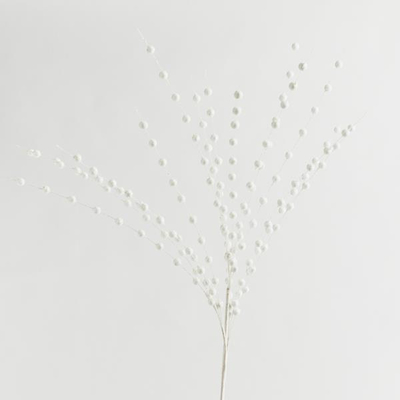 ΚΛΑΔΙ, ΛΕΥΚΟ, ΜΕ ΓΚΛΙΤΕΡ ΠΕΡΛΕΣ, 150cm