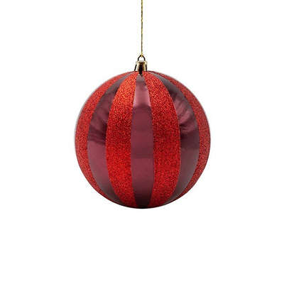 ΠΛΑΣΤΙΚΗ ΜΠΑΛΑ, ΜΠΟΡΝΤΟ ΜΕ ΚΟΚΚΙΝΟ GLITTER, ΣΕΤ 2ΤΜΧ, 12cm