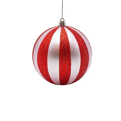 ΠΛΑΣΤΙΚΗ ΜΠΑΛΑ, ΡΟΖ ΜΕ ΚΟΚΚΙΝΟ GLITTER, ΣΕΤ 6ΤΜΧ, 10cm