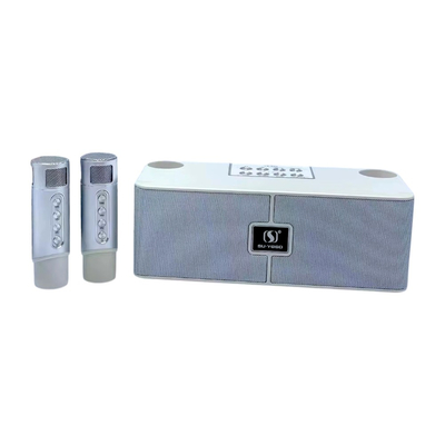 Ασύρματο ηχείο Bluetooth με 2 μικρόφωνα Karaoke - YS-204 - 887202 - Silver