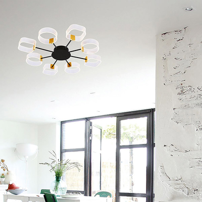 ΦΩΤΙΣΤΙΚΟ ΚΡΕΜΑΣΤΟ 8ΦΩΤΟ LED 80W 98X8 ΜΑΥΡΟ-ΧΡΥΣΟ ARTE ILLUMINA