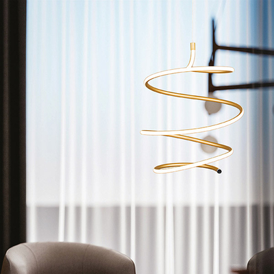 ΦΩΤΙΣΤΙΚΟ ΚΡΕΜΑΣΤΟ ΣΤΡΟΓΓΥΛΟ LED 60W Φ430X1200 ΧΡΥΣΟ ARTE ILLUMINA SATURN