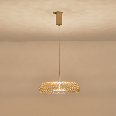 ΦΩΤΙΣΤΙΚΟ ΚΡΕΜΑΣΤΟ ΜΕΤΑΛΛΟ ΜΟΝΟΦΩΤΟ LED 10W 3000K 1080Lm Φ350x1400mm  ΧΡΥΣΟ ARTE ILLUMINA PERFORATO