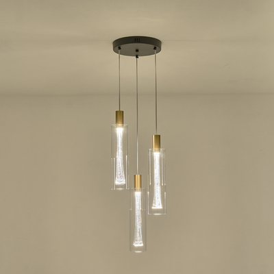 ΦΩΤΙΣΤΙΚΟ ΚΡΕΜΑΣΤΟ ΓΥΑΛΙ 3ΦΩΤΟ 21W 3000K 2500Lm Φ250x1630mm ARTE ILLUMINA VIAL