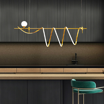 ΦΩΤΙΣΤΙΚΟ ΚΡΕΜΑΣΤΟ ΓΡΑΜΜΙΚΟ LED DIMMING 55W+1XG9 3000Κ 12X36 ΧΡΥΣΟ ARTE ILLUMINA