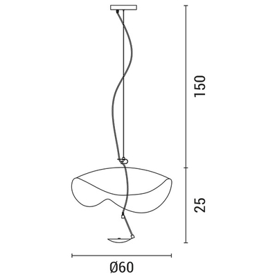 ΦΩΤΙΣΤΙΚΟ ΚΡΕΜΑΣΤΟ LED 12W Φ60X130 ΧΡΥΣΟ-ΛΕΥΚΟ ARTE ILLUMINA