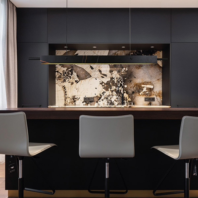 ΦΩΤΙΣΤΙΚΟ ΚΡΕΜΑΣΤΟ ΓΡΑΜΜΙΚΟ LED 20W L124*W5.6*H7CM 3 CCT  ΜΑΥΡΟ ARTE ILLUMINA