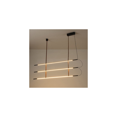 ΦΩΤΙΣΤΙΚΟ ΚΡΕΜΑΣΤΟ ΜΕΤΑΛΛΟ LED 3x20W 3000K 6100Lm 1400X60X1200mm ΜΑΥΡΟ ARTE ILLUMINA LINEA