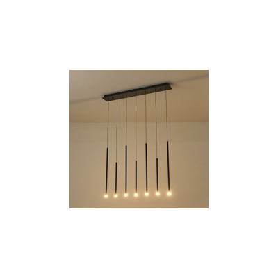 ΦΩΤΙΣΤΙΚΟ ΚΡΕΜΑΣΤΟ ΑΛΟΥΜΙΝΙΟ LED 16W 3000K 600Lm 940X1500mm ΜΑΥΡΟ ARTE ILLUMINA CASCADE