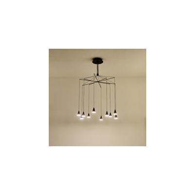 ΦΩΤΙΣΤΙΚΟ ΚΡΕΜΑΣΤΟ LED 50W 3000K Φ800X1200mm ΜΑΥΡΟ ARTE ILLUMINA CAMPANELLE