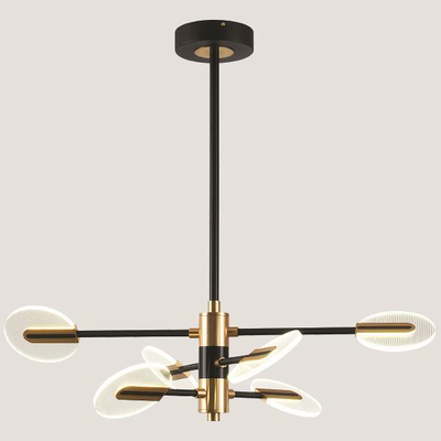 ΦΩΤΙΣΤΙΚΟ ΚΡΕΜΑΣΤΟ 6ΦΩΤΟ LED 42W 3CCT 88X65 ΜΑΥΡΟ-ΧΡΥΣΟ ARTE ILLUMINA
