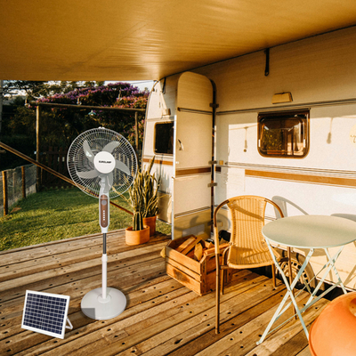 ΑΝΕΜΙΣΤΗΡΑΣ ΟΡΘΟΣΤΑΤΗΣ ΛΕΥΚΟΣ Φ45 15W ΕΠΑΝΑΦΟΡΤΙΖΟΜΕΝΟΣ ΜΕ ΗΛΙΑΚΟ ΠΑΝΕΛ