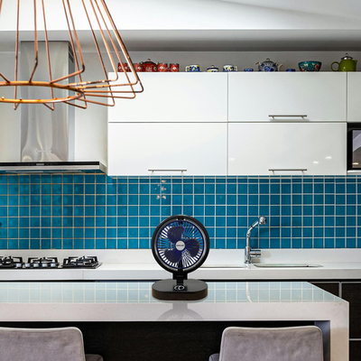 ΑΝΕΜΙΣΤΗΡΑΣ ΕΠΙΤΡΑΠΕΖΙΟΣ ΕΠΑΝΑΦΟΡΤΙΖΟΜΕΝΟΣ 360° ΜΕ LED ΦΩΣ Φ16 ΜΑΥΡΟΣ