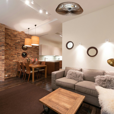 ΑΝΕΜΙΣΤΗΡΑΣ ΠΛΑΦΟΝΙΕΡΑ ΟΡΟΦΗΣ Φ63 ΚΑΦΕ 4xE27 ΜΕ ΚΟΝΤΡΟΛ 20W DC ΜΟΤΕΡ