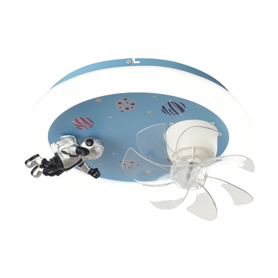 ΑΝΕΜΙΣΤΗΡΑΣ ΟΡΟΦΗΣ ΠΑΙΔΙΚΟΣ ΑΣΤΡΟΝΑΥΤΗΣ ΜΠΛΕ 15W ΜΕ LED ΦΩΣ 48W ΚΑΙ ΚΟΝΤΡΟΛ